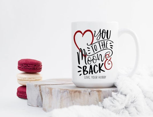 Personalized Love you to the Moon and Back Mug - Squishy Cheeks