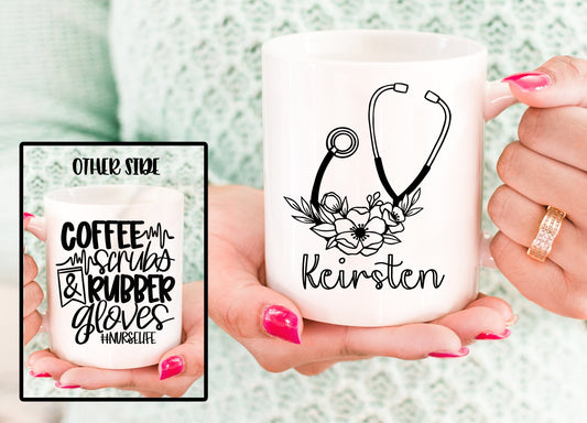 Personalized Nurse Coffee Mug - Squishy Cheeks