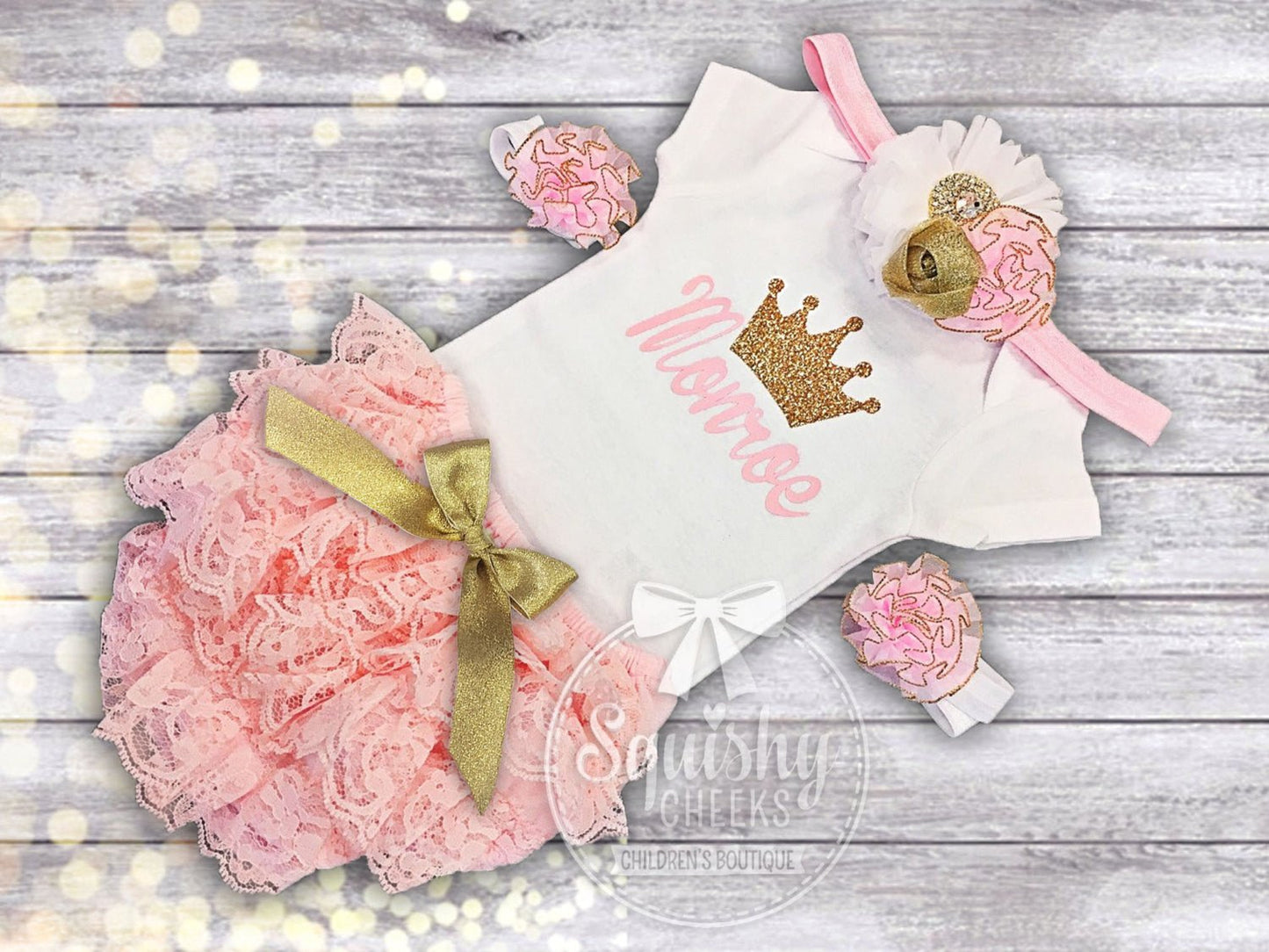 Personalized Princess Name With Crown Outfit - Squishy Cheeks