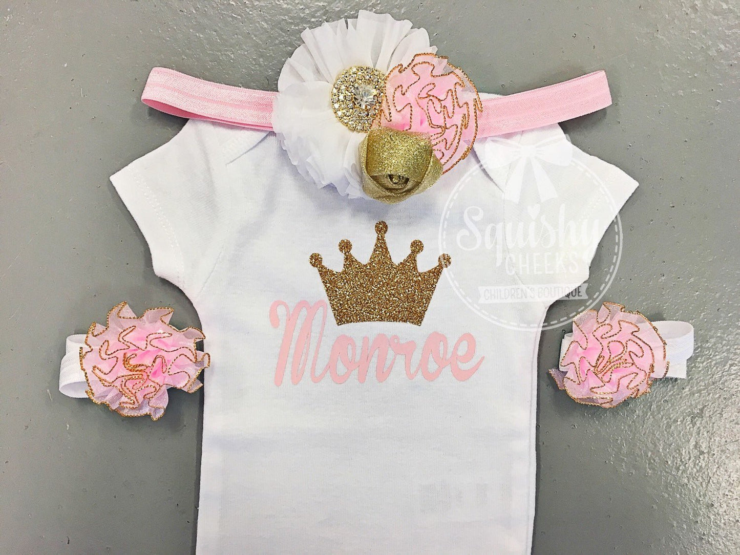 Personalized Princess Name With Crown Outfit - Squishy Cheeks