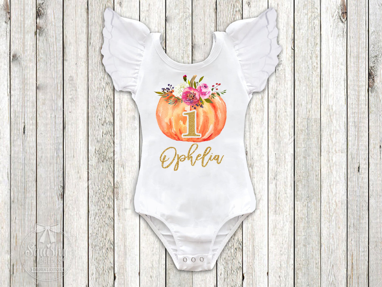 Personalized Pumpkin Birthday Outfit - Squishy Cheeks