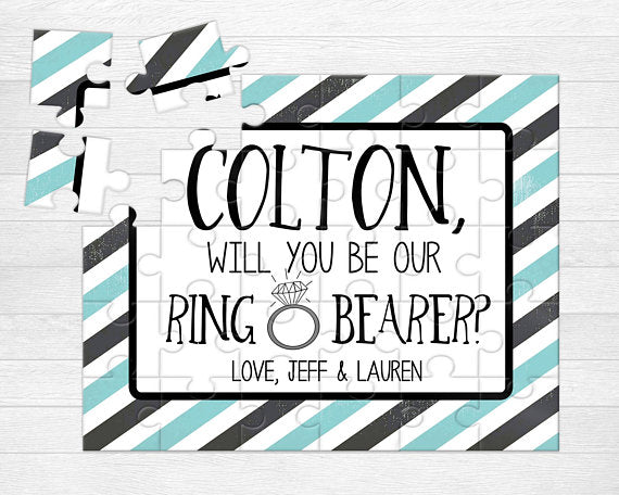Personalized Ring Bearer Proposal Puzzle - Squishy Cheeks