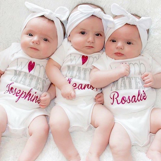 Personalized Twin Womb Mates Outfits - Squishy Cheeks