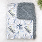 Personalized Under the Sea Nautical Nursery Baby Blanket Pillow Set - Squishy Cheeks