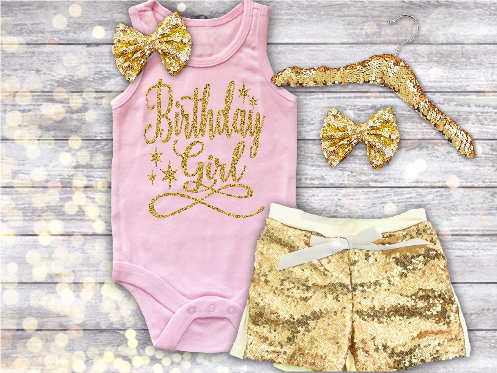 Pink and Gold Birthday Girl Tank - Squishy Cheeks