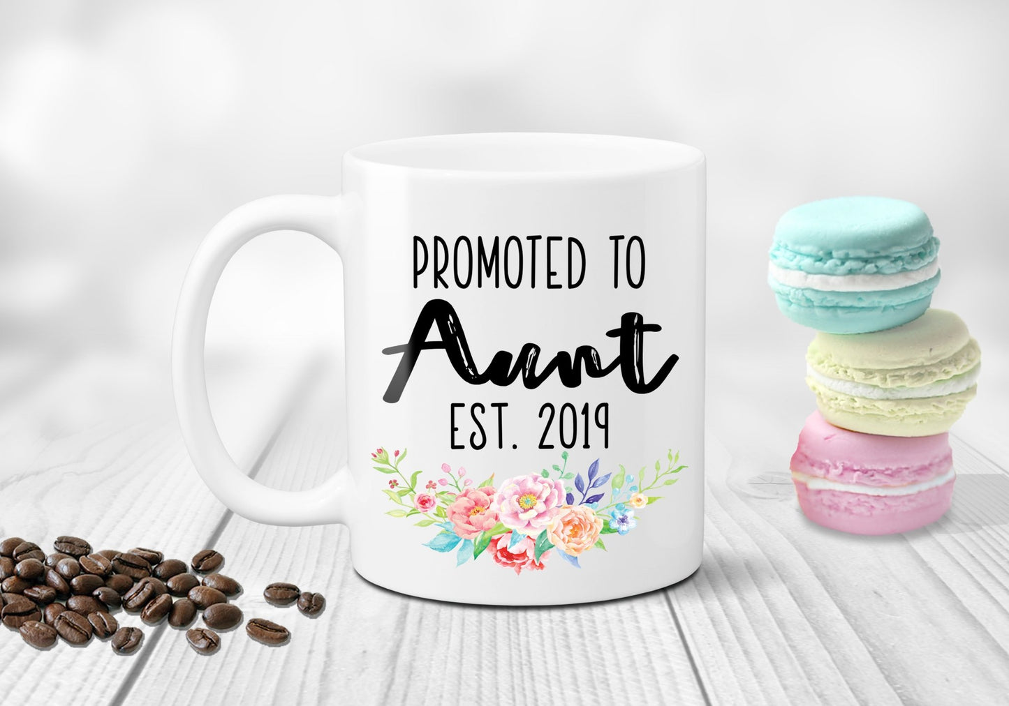 Promoted To Aunt Announcement Mug - Squishy Cheeks