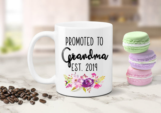 Promoted To Grandma Announcement Mug - Squishy Cheeks