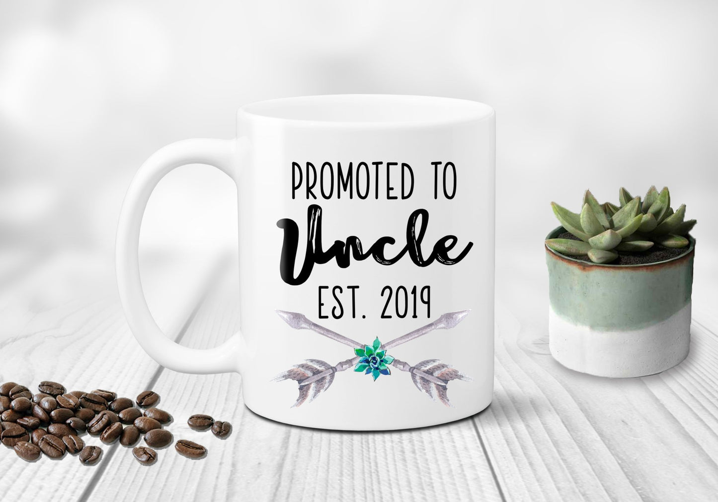 Promoted To Uncle Announcement Mug - Squishy Cheeks