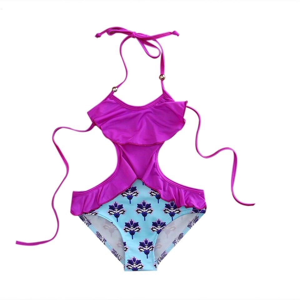 Purple Cut-Out Swimsuit - Squishy Cheeks