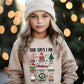 Retro God Says I am Matching Mom Kids Christmas Sweatshirts - Squishy Cheeks
