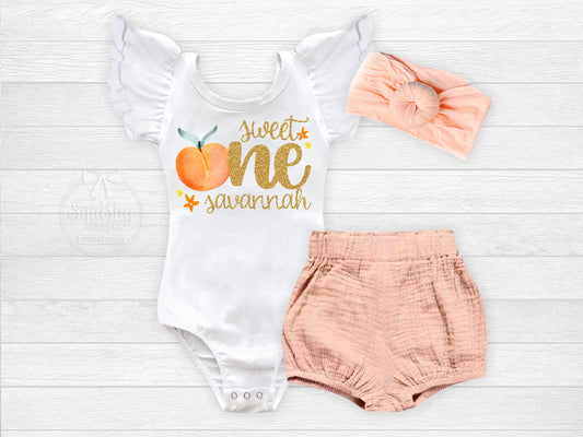 Sweet Peach Birthday Outfit - Squishy Cheeks