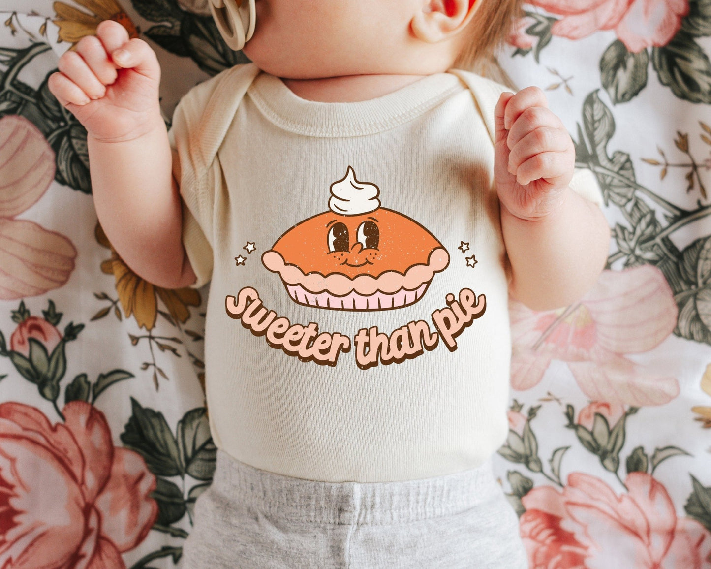 Sweeter than Pie Thanksgiving Romper Toddler Sweater - Squishy Cheeks