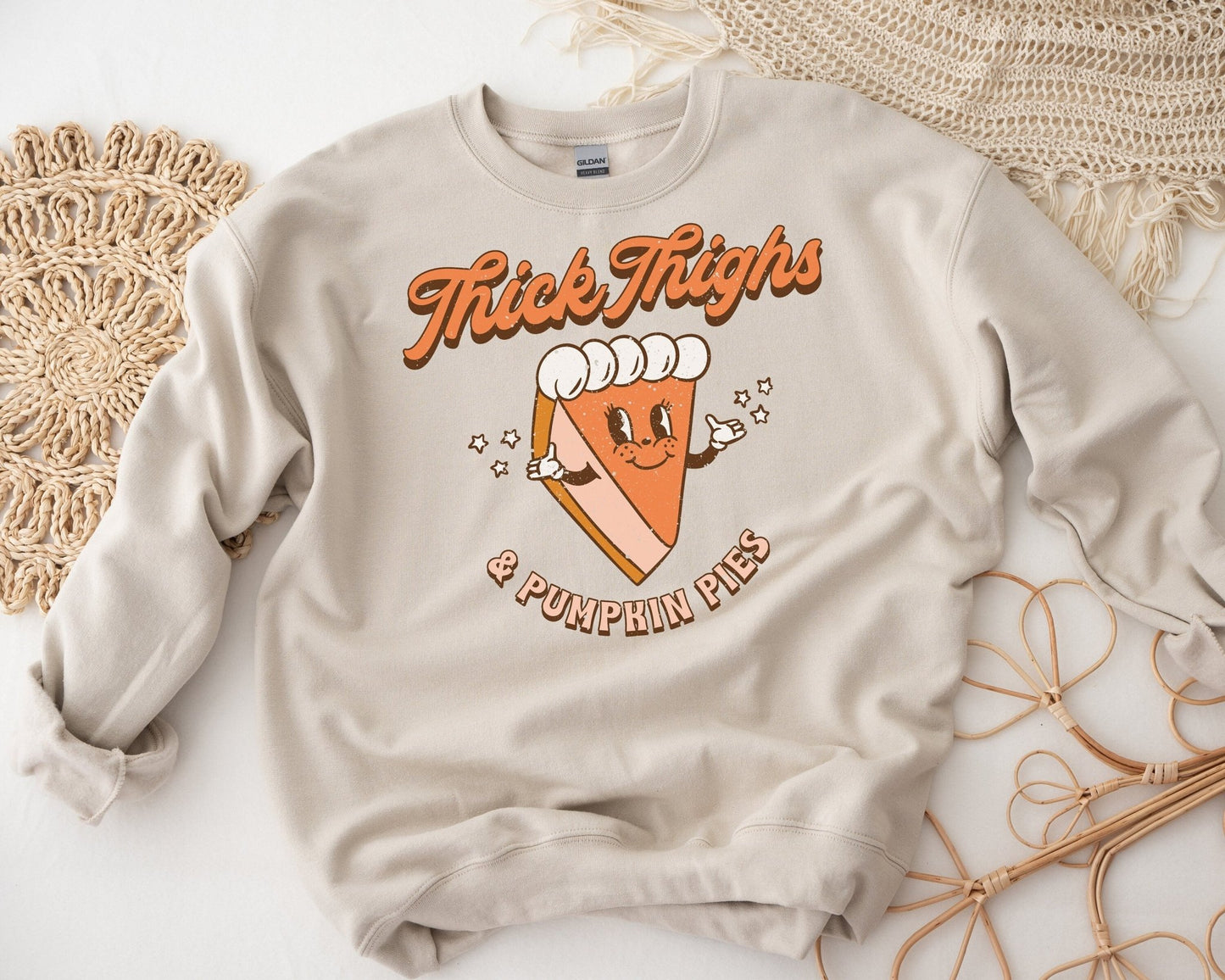 Thick Things and Pumpkin Pies Retro Cartoon Baby Romper Bubble Romper - Squishy Cheeks