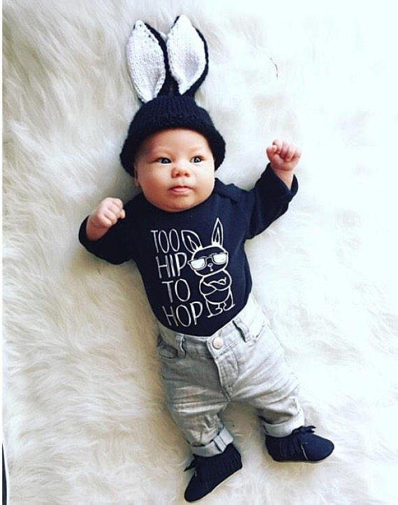 Too Hip to Hop Boy's Easter Outfit - Squishy Cheeks