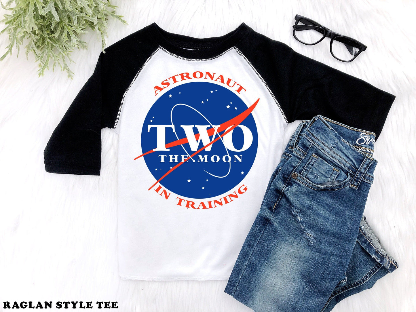 Two the Moon NASA Inspired Birthday Shirt - Squishy Cheeks