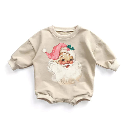 Vintage Santa Baby Romper Women's Sweatshirt - Squishy Cheeks