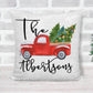 Vintage Truck Christmas Decor Personalized Christmas Pillow - Squishy Cheeks