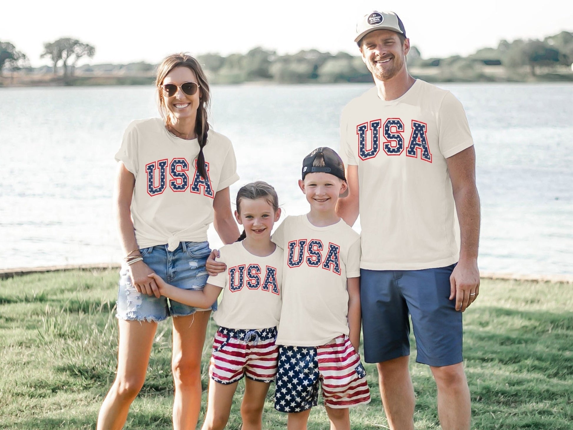 Vintage USA Matching Family Shirts - Squishy Cheeks